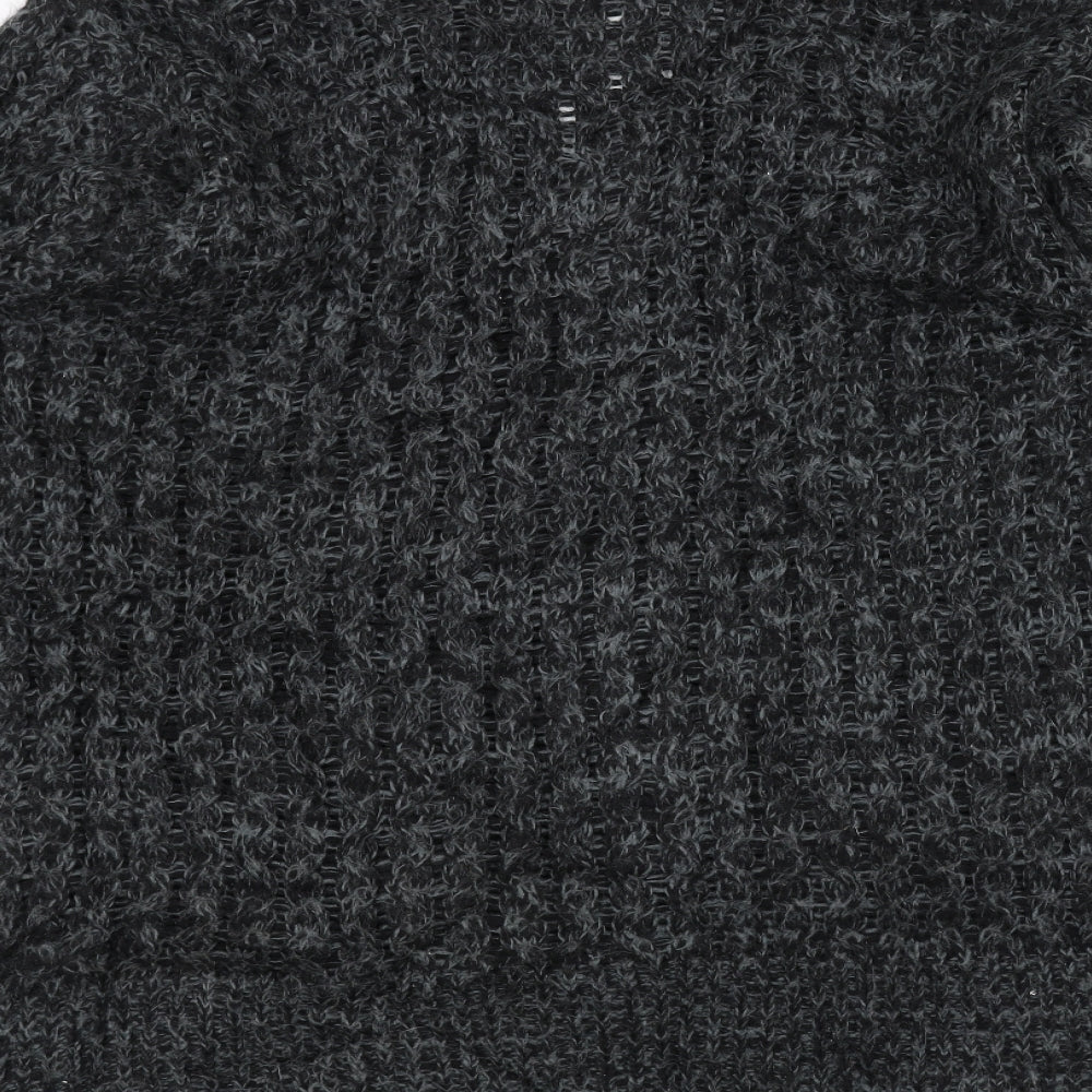 Pura Moda Womens Black Knit Jacket Coatigan Size M