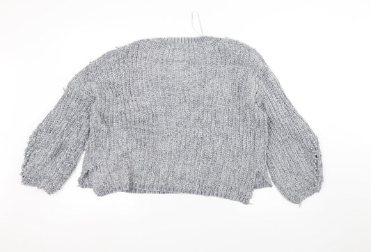 Wild flower Womens Grey Pullover Jumper Size M