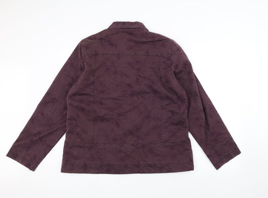 EWM Womens Purple Jacket Size 16