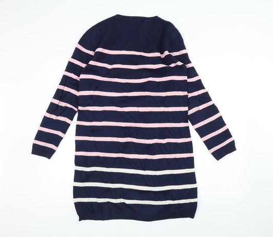 ulifestyle Womens Blue Striped Jumper Dress Size S