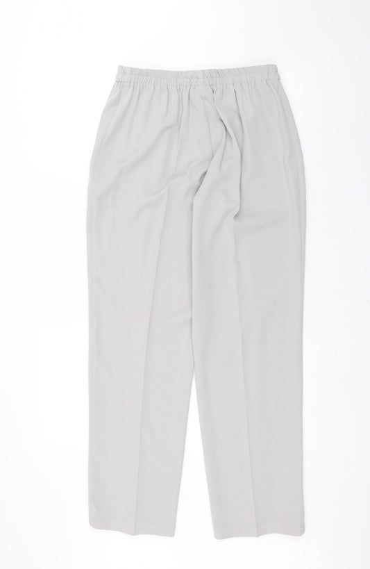Afibel Womens Grey Trousers Size 12 L26 in
