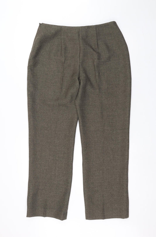 Berkertex Womens Brown Trousers Size 14 L27 in