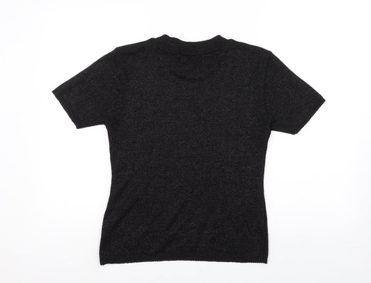 Berkertex Womens Black Basic T-Shirt Size 10