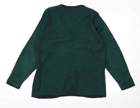 janique Womens Green Jacket Size L
