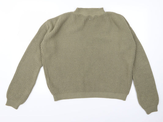 Missguided Womens Green Pullover Jumper Size S