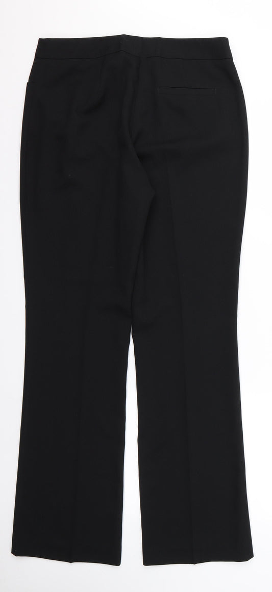 Preworn Womens Black Trousers Size 10 L30 in