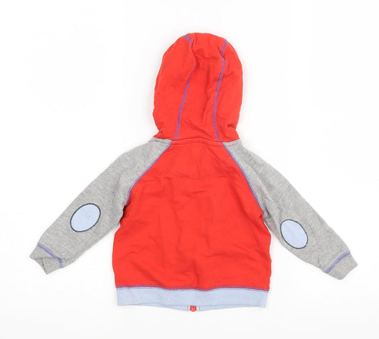 TU Baby Red Full Zip Jumper Size 6-9 Months - Rockets