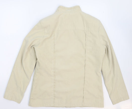 EWM Womens Beige Jacket Blazer Size 12