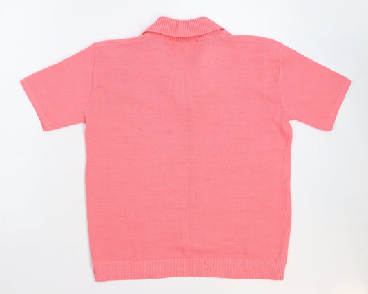 Preworn Womens Pink Knit Pullover Jumper Size L