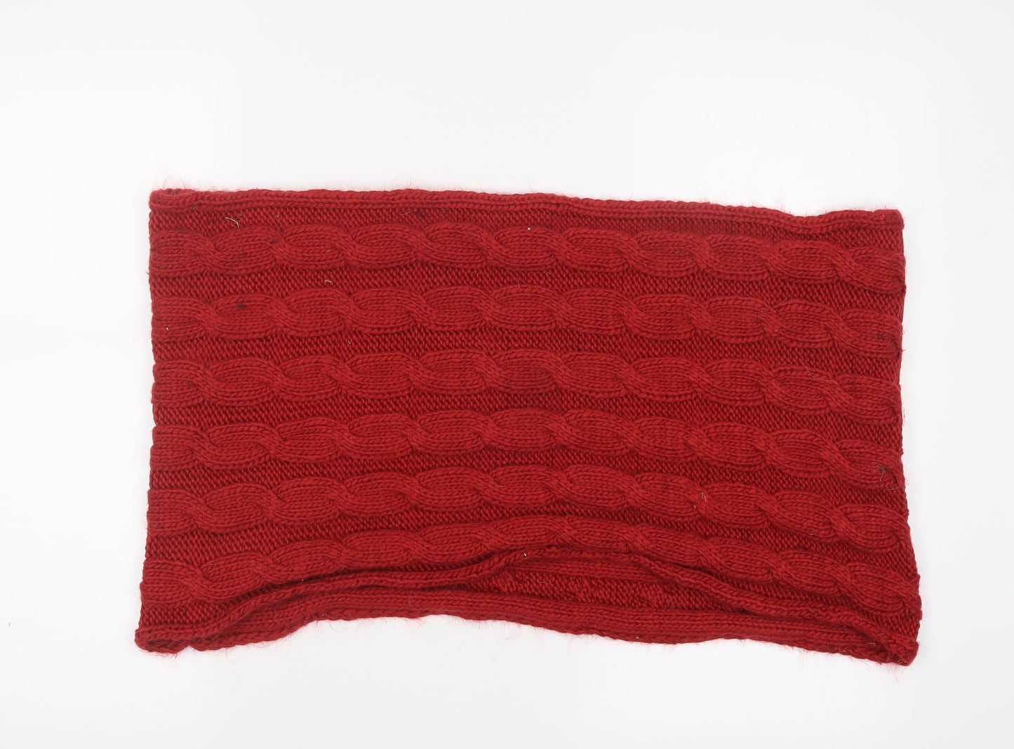 Preworn Womens Red Knit Scarf - Snood