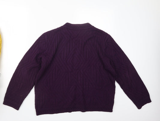 Berkertex Womens Purple Knit Pullover Jumper Size 14