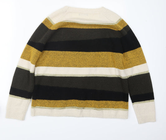 M&Co Womens Yellow Knit Pullover Jumper Size 14