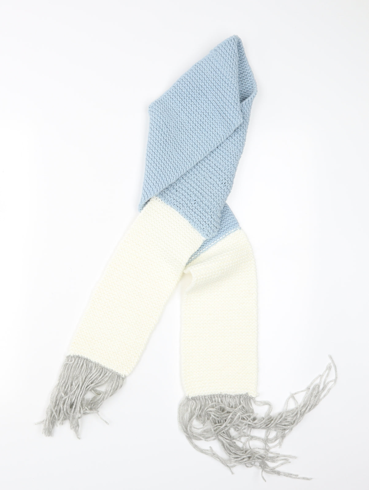 Preworn Womens Blue Knit Scarf