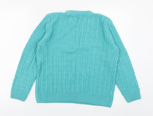 Mexe Womens Green Knit Pullover Jumper Size M
