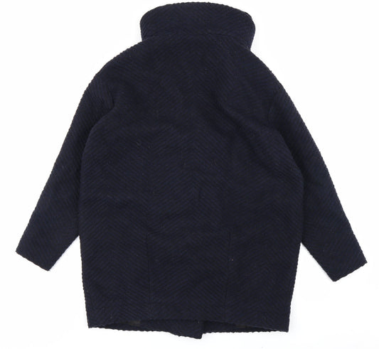 ASOS Womens Blue Overcoat Coat Size 8