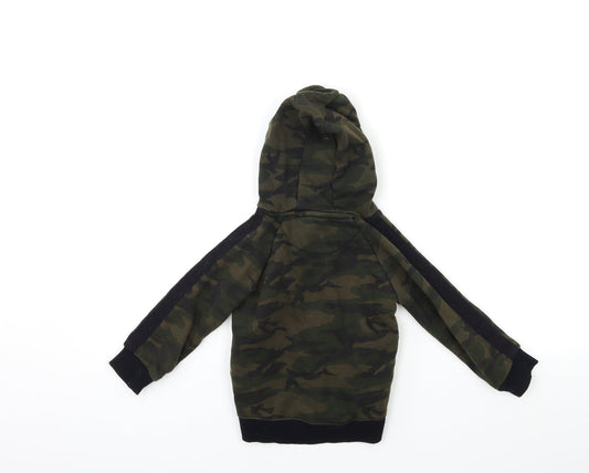 Primark Boys Green Camouflage Pullover Hoodie Size 2-3 Years