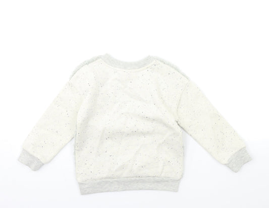 Hullabaloo Girls Grey Pullover Sweatshirt Size 2-3 Years