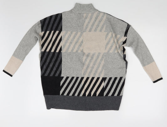 River Island Womens Multicoloured Geometric Pullover Jumper Size XS