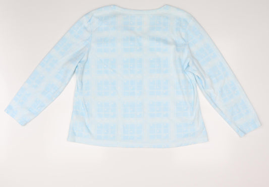 Bonmarché Womens Blue Argyle/Diamond Pullover Sweatshirt Size 20