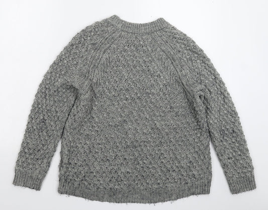 H&M Womens Grey Knit Pullover Jumper Size S