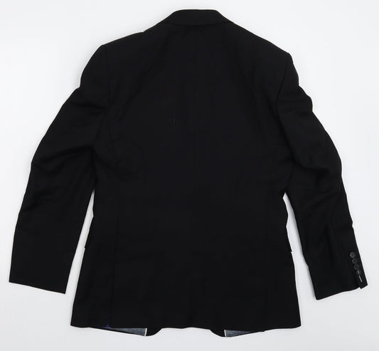 Red Herring Mens Black Jacket Suit Jacket Size 38