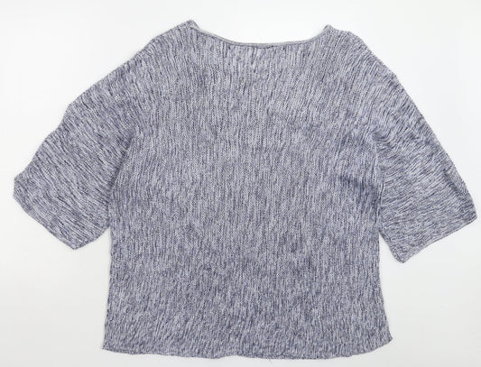 H&M Womens Blue Knit Pullover Jumper Size L