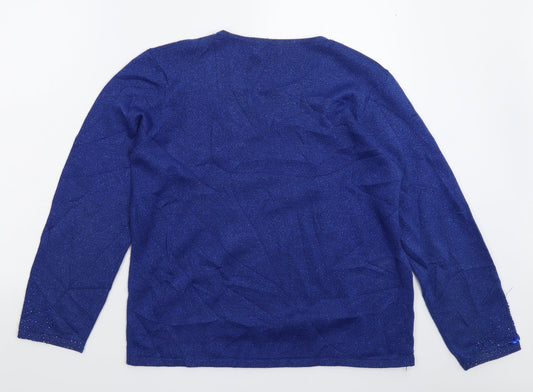 Bonmarché Womens Blue Knit Pullover Jumper Size M