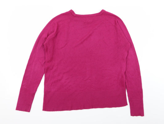 Classic Womens Pink Pullover Jumper Size XL