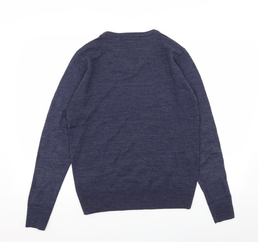 code Mens Blue Pullover Jumper Size S