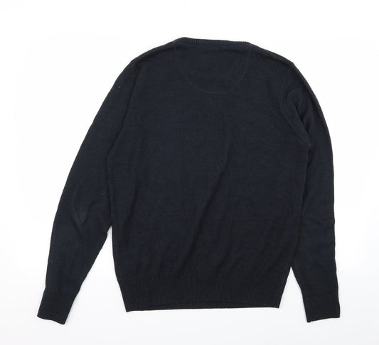 code Mens Blue Pullover Jumper Size S