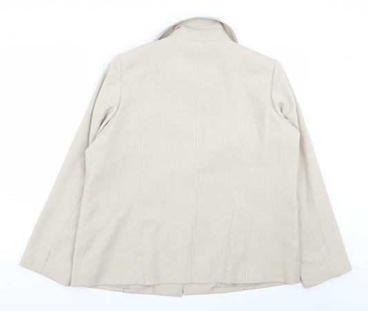 Wardrobe Womens Beige Jacket Blazer Size 16