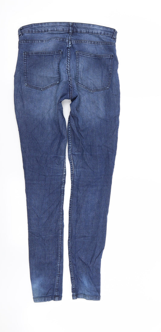 H&M Womens Blue Skinny Jeans Size 8 L32 in