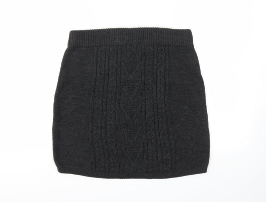 ESKIMO COLLECTION Womens Grey A-Line Skirt Size XL - Stretch waistband
