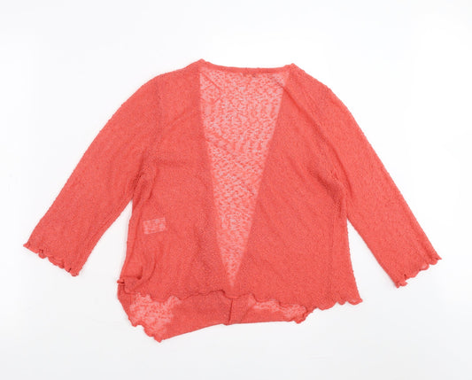 TEXT Womens Orange Pullover Jumper Size S