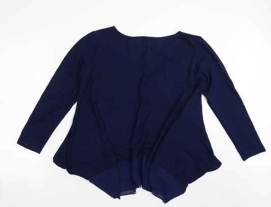 Stella Womens Blue Pullover Jumper Size 16