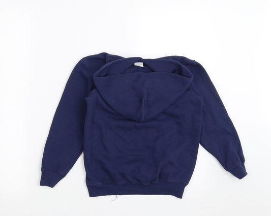 Fruit of the Loom Boys Blue Pullover Hoodie Size 7-8 Years