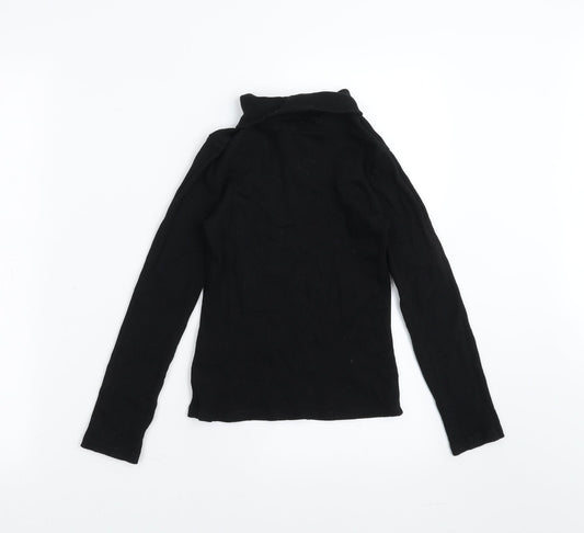 Matalan Girls Black Basic T-Shirt Size 10 Years