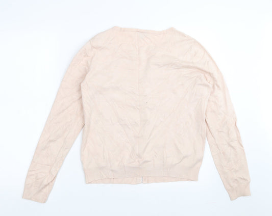 Warehouse Womens Pink Cardigan Jumper Size L