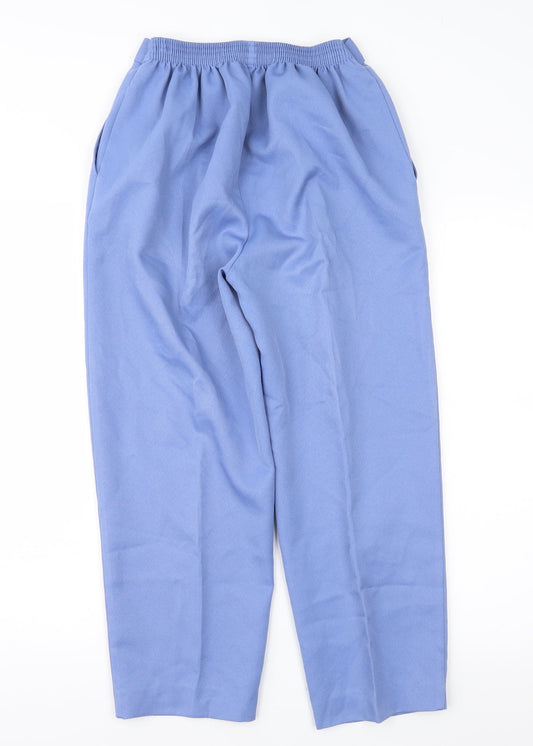 Slima Womens Blue Cropped Trousers Size 12 L24 in