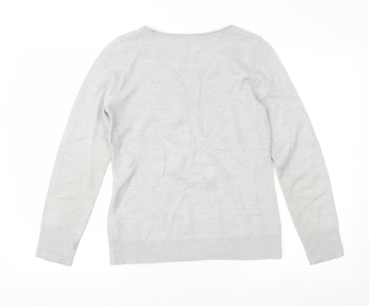 Per Una Womens Grey Pullover Jumper Size 12