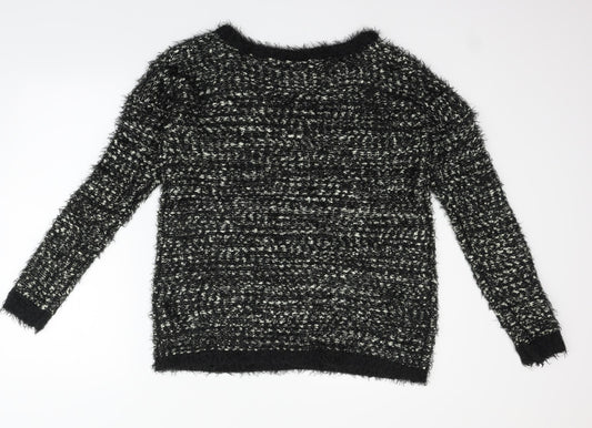 Mim Womens Black Pullover Jumper Size M