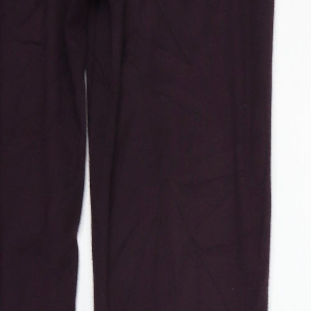 Marks and Spencer Womens Purple Trousers Size 10 L28 in