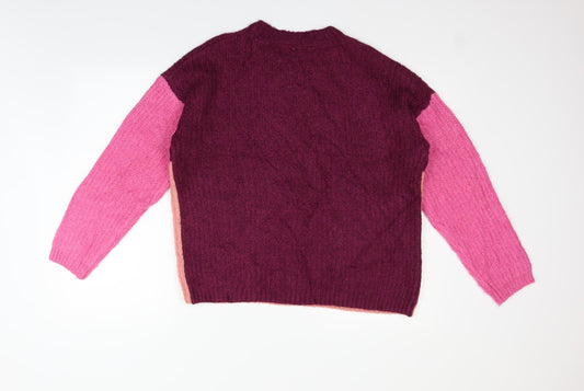 Roman Womens Purple Pullover Jumper Size M