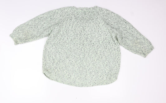 Marks and Spencer Womens Green Pullover Jumper Size 14