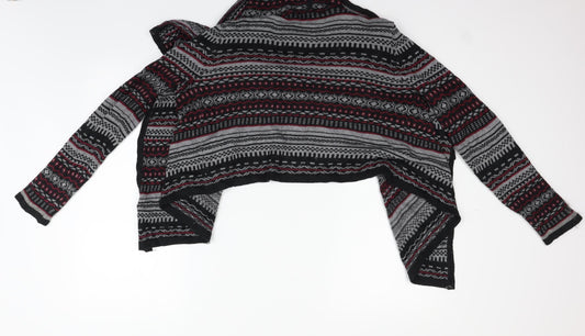 FOREVR 21 Womens Black Geometric Cardigan Jumper Size S