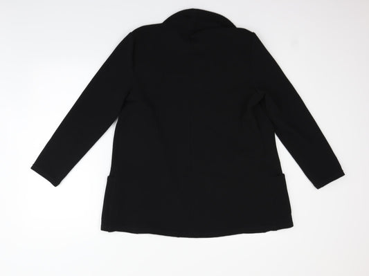 Papaya Womens Black Jacket Coat Size 12