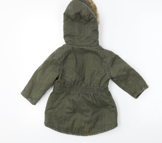 Marks and Spencer Girls Green Jacket Coat Size 2 Years