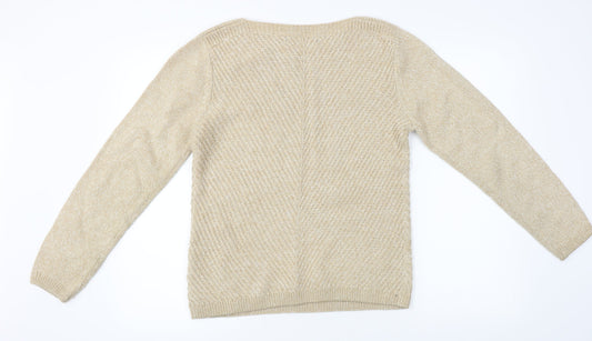 Isle Essentials Womens Beige Pullover Jumper Size S