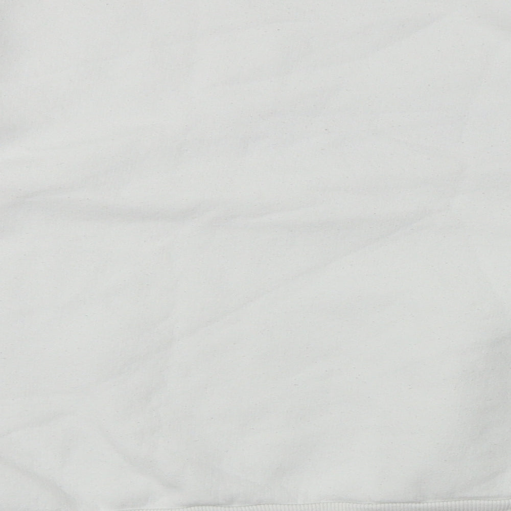 Brand and care label for Gallery women’s white jumper, size S