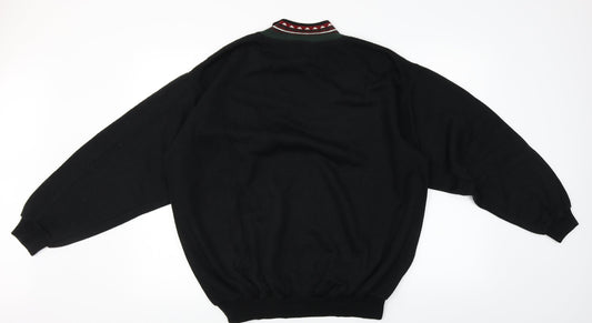 big fun Womens Black Henley Jumper One Size